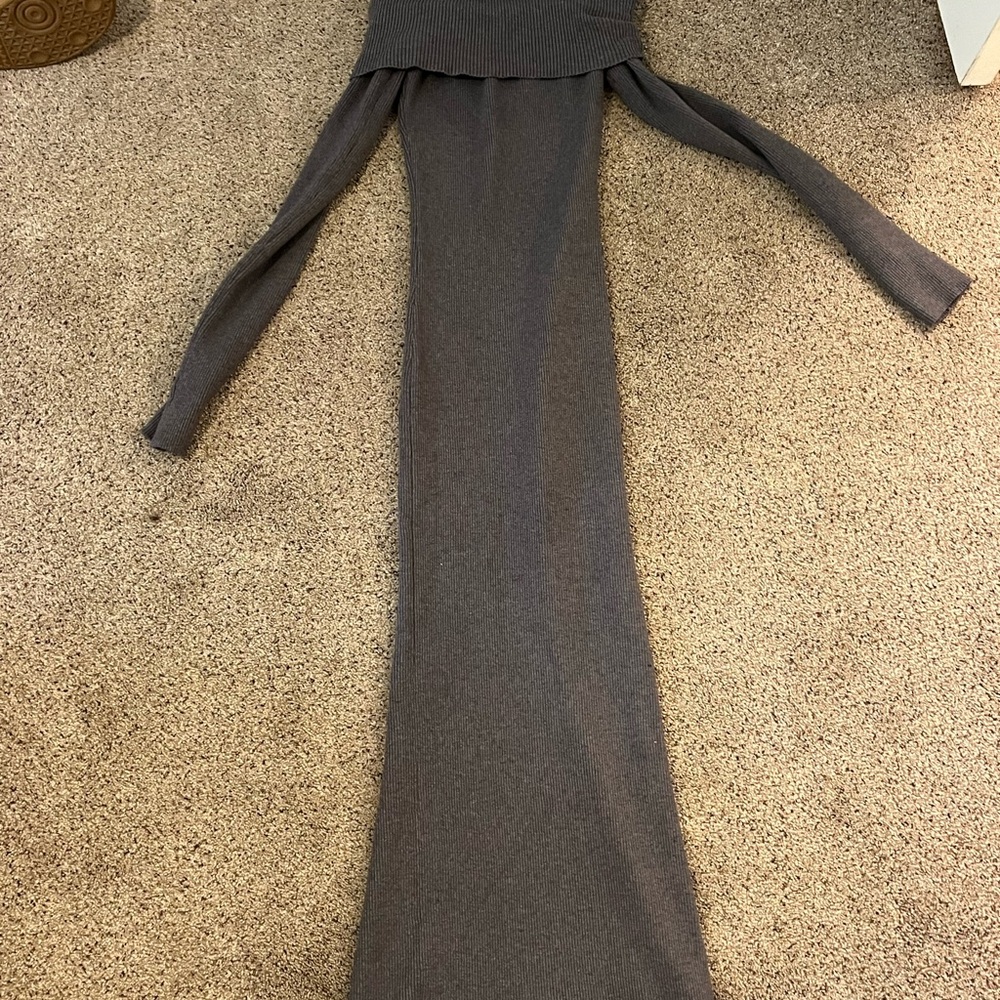 Princess Polly Charcoal Long Sleeve Dress